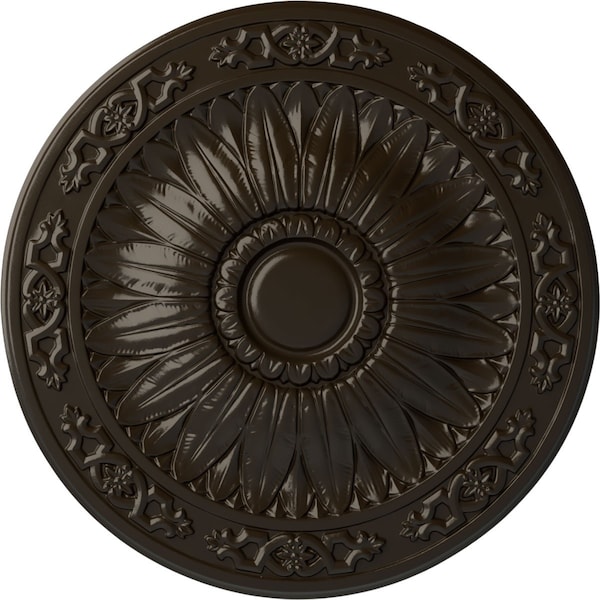 Ekena Millwork Lunel Ceiling Medallion (Fits Canopies up to 3 3/4"), Hand-Painted Stone Hearth, 20 1/4"OD x 1 1/2"P CM20LUSHF - main